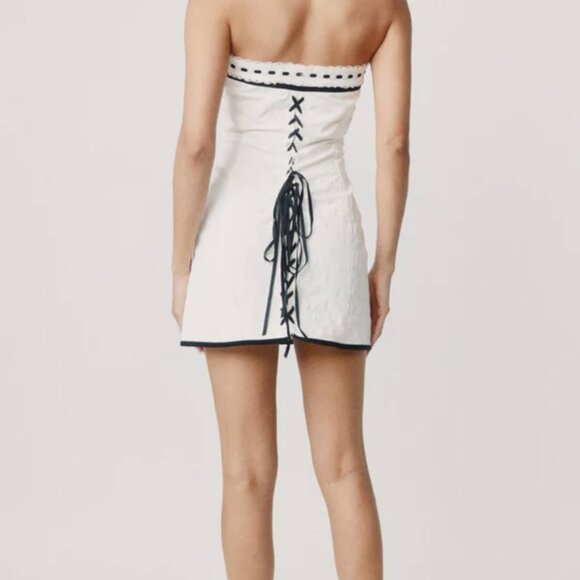 NWT With Jean Sabrin Dress l White Embroidery XXS - Picture 5 of 8